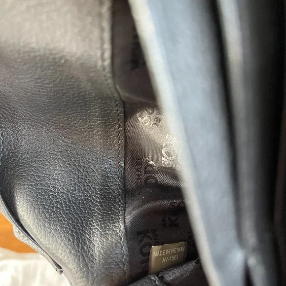 Michael Kors Jet Set Slim Flap Pebbled Leather Wallet Black - Picture 12 of 16